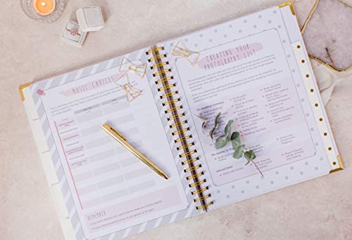 [New] Wedding Planner Gold - Undated Bridal Planning Diary Organizer - Hard Cover, Pockets & Online Support - Thumbnail 2