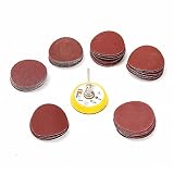 CynKen 100pcs 75mm 3 Inch 400-7000 Grit Sandpapers with Hook and Loop Backer Pad