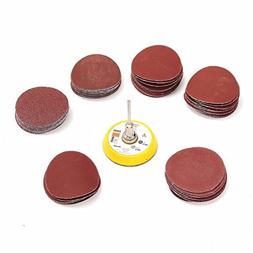 CynKen 100pcs 75mm 3 Inch 400-7000 Grit Sandpapers with Hook and Loop Backer Pad