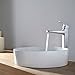 KRAUS Elavo Round Vessel White Porcelain Ceramic Bathroom Sink, 18 inch KCV-140
