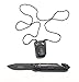 Rtek USA Stone Finish Blade with Polymer Handle Folding Neck Necklace Chain Tactical Knife, 3.5