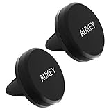 AUKEY Car Phone Mount, Air Vent Magnetic Phone Holder for iPhone X / 8 / 7 / 7plus / 6s, Samsung, LG, Nexus and More (2 Pack) (Black)