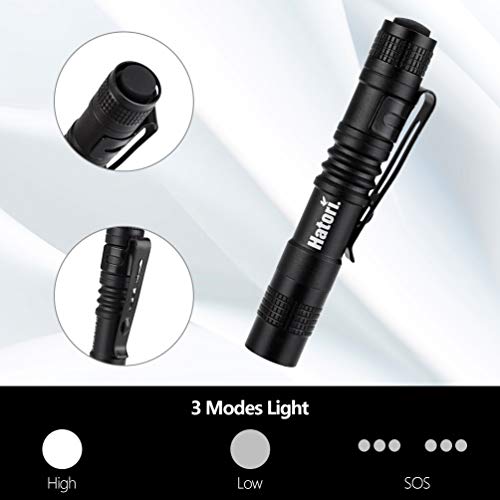 HATORI LED Mini Flashlight, Bright Small Handheld Pocket Flashlights