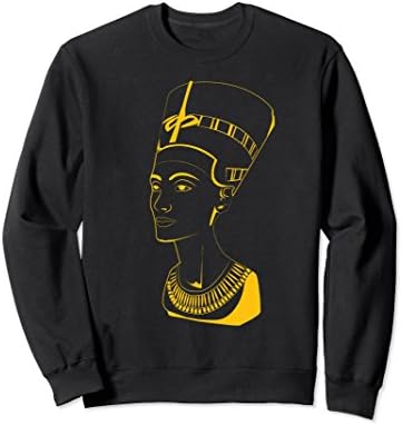 Unisex Egyptian Queen Nefertiti Sweatshirt Melanin Black Girl Magic XL: Black