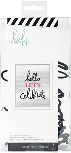 American Crafts Heidi Swapp Letterboard 7 Piece Word Set Celebrate Black