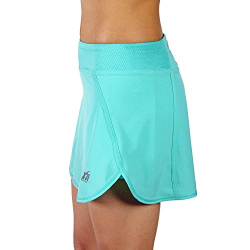 X31 Sports Running Skirt Tennis Skort with Shorts and Pockets (Turquoise, Large) - Thumbnail 2