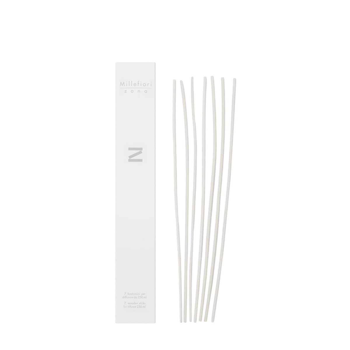 Millefiori Milano Zona Sticks, White, 4.8 x 31.4 x 0.7 cm, 7-Piece