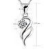 Merdia 925 Sterling Silver Necklace with Beautiful Cubic Zirconia Angel Wing Pendant 18