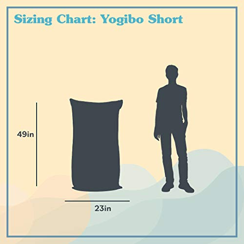 Yogibo Short Bean Bag Chair for Teens, Adults, Plush, Soft Lounge