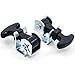 2 Pack Rubber Hood Catch Hold-Down Kit 2.5 Inches Inch Mini Easy Grip Draw Latch Zinc Plated Steel Brackets and Hardware Replacement 2 1/2 Inches Luggage Container Battery Box Tiedown LP Bottle Cover