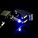 ESUPPORT Car Carbon Fiber Cover Blue LED Light Rocker Toggle Switch SPST ON Off Pack of 5
