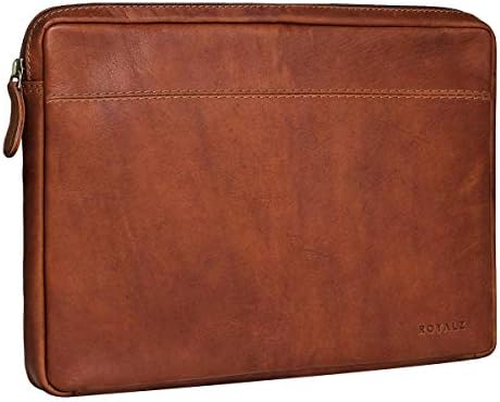 ROYALZ 13.5 Inches Leather Folio Case for Microsoft Surface Laptop Bag Leather Folio Case Cover Leather Phone Case Sleeve Retro Leather