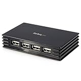 StarTech.com 4 Port Compact Black USB 2.0 Hub - Bus-powered or with Included Power Adapter - Portable Mac/PC laptop hub (ST4202USB)