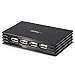 StarTech.com 4 Port Compact Black USB 2.0 Hub - Bus-powered or with Included Power Adapter - Portable Mac/PC laptop hub (ST4202USB) primary