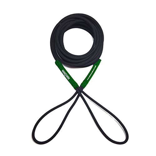 Boat Line Rope Bungee Cord 15â€™ Line, Stretches to 30â€™, Heavy Duty Boat Line, Used for Launching/Retrieving Boats (Green, 15 Feet)