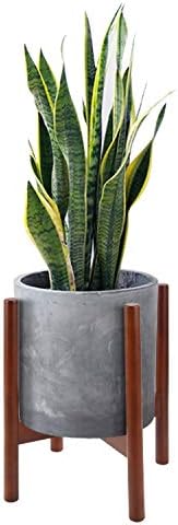 Mid Century Wood Plant Stand Holder for Planters Up to 10 Inch, Indoor Flower Pot Potted Planter Rack Caddy Trivet (Pot and Plant Excluded)