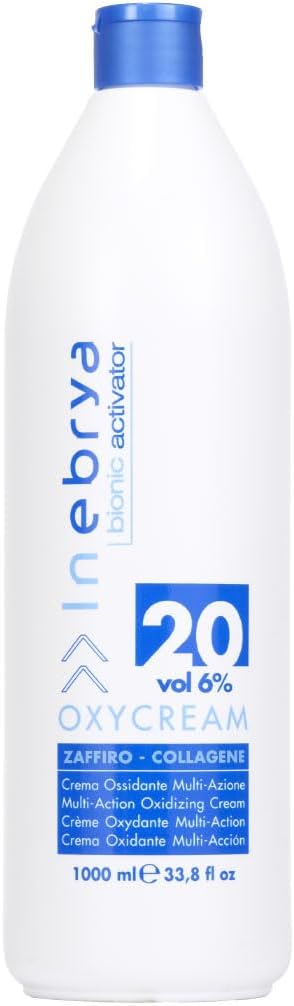 Inebrya OXYCREAM 20 Volume 6% 1000ml Hair Developer Oxidant Color Activator