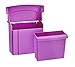 Alpine Sanitary Napkins Receptacle 5 x 9 x 12 in - Hygiene Products, Tampon & Waste Disposal Container - Durable ABS Plastic - Seals Tightly & Traps Odors -Easy Installation Hardware Included (Purple)
