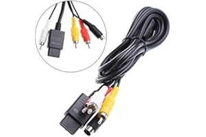 WICAREYO 6ft AV TV S Video AV Cable for Gamecube SNES NGC N64 Console