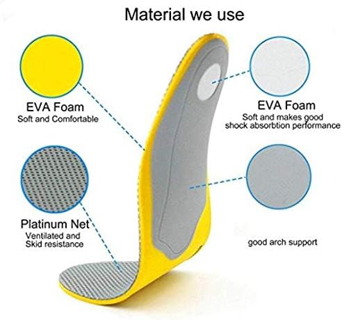 Gros Smooth Flat Feet Arch Support Orthopedic Shoe Insoles For Unisex