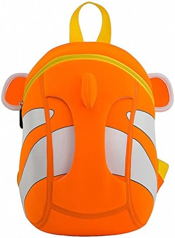 3D Cartoon Children School Bags Waterproof Kindergarten School Backpacks for Girls Boys Cute Animals Kids Baby Bags Orange