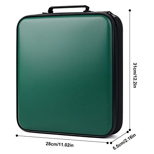 CD Case, COOFIT 160 Capacity DVD Case DVD Organizer CD Holder Case CD Storage Case Hard Plastic DVD CD Wallet