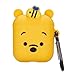 Joyleop Yellow Bear Case for Airpods 1&2 Cute Animal Design Silicone 3D Funny Cartoon for Airpod Cover Soft Kawaii Fun Carabiner Unique Cases for Girls Kids Teens Boys Women Air pods