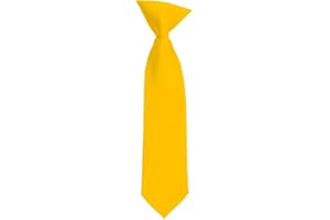 Romario Manzini Solid Color Boy's 11" Clip On Tie Age 3 to 6 Years Old