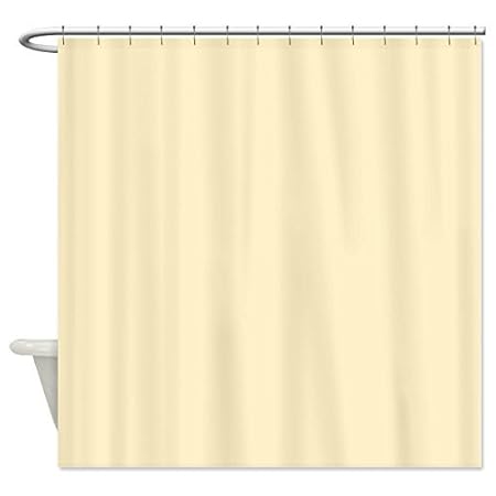 Cafepress Solid Pale Yellow Shower Curtain Standard White
