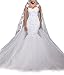 Dreamdress Women' Mermaid Lace Backless Spaghetti Wedding Dresses Bridal;White;10