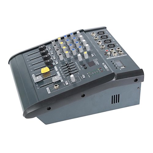 TCHome 4 Channel Professional Powered Mixer power mixing Amplifier Amp