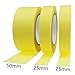 Painting Tape Multisize 3 Pack Automotive Yellow Masking Tape Painting for Diamond Painting Watercolor Painting Spray Painting and Detailed Works Painting