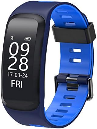 Smart Bracelet IP68 Blood Pressure Blood Oxygen Heart Rate Monitor, Smart band For IOS/Android Smart band (Blue)
