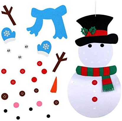 Amazon Co Jp Micallo フェルトクリスマス雪だるま Diyおもちゃ 壁飾りクリスマス雪だるまおもちゃ フェルト生地 手作り 親子インタラクション 遊び道具 知育おもちゃ 取り付け簡単 子供 キッズ クリスマスパーティー おもちゃ