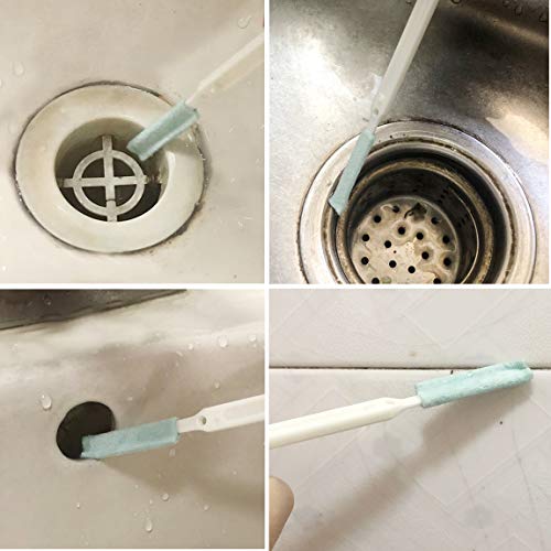 Coralpearl Tiny Window Door Track Groove Gap Cleaning Scrub Brush Set Utility Deep Detail Scrubber Cleaner Tool with Thin Handles for Small Hole Corner Spaces of Bottle Caps,Grout,Tile,Keyboard (1)