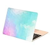 Unik Case - Gradient Ombre Triangular Galore Graphic Light Weight Matte Rubberized Hard Case Cover for Macbook 12