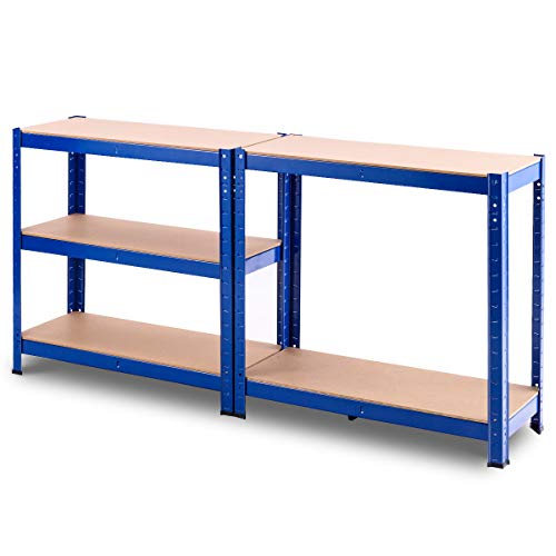 Tangkula Metal Storage Shelves, Heavy Duty Steel 5 Tier Utility Shelves