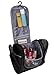 Bagail Toiletry Bag Men & Women For Makeup, Cosmetic, Shaving, Travel Accessories, Personal Items -Hotel, Car, Home, Bathroom, Airplane Hanging Toiletries Kit Makeup Organizer Black