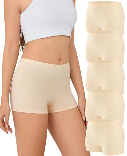 Combed Cotton Boy Shorts Underwear for Women, Soft Womens Boxer Briefs at Amazon