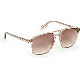 QUAY womens On the Fly Aviator Sunglasses