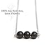 Essential Oil Diffuser & Aromatherapy Necklace | 3 Stone Lava Bead Jewelry | Stainless Steel Chain