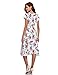 Floating Time Women's Floral Print Short Sleeve Midi Wrap Dress(S, CF42583-3)