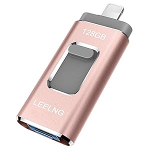 LEELNG 128G USB Stick voor Phone 12 Externe opslag-flashdrive, Memory Expansion Memory Stick Compatibel met Phone X / XR…