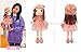 HWD 16'' Plush Girl Toys Doll , Soft Stuffed Figure Dolls , Clothes Detachable (Purple)