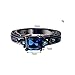 JunXin Princess Trillion &Radiant Cut Sapphire Blue Birthstone Black Gold Ring Size5/6/7/8/9/10/11(8)
