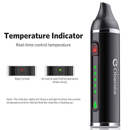 Ciberate Dry Herb Vaporizer Pen, Large Ceramic Chamber, 2200mAh Battery, Smart 5 Temperature Control Settings, Innovative Yet Function Designed Herbal Vaporizer Portable, Pure Vapor No Nicotine - Image 5