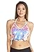 iHeartRaves Pink Party Monster Sequin Halter Crop Top Shirt (Medium)