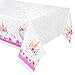 2Pk Larger Size Unicorn Plastic Table Cover,Disposable Unicorn Tablecloth, Magical Unicorn Party Supplies - 53 x 90 Inches (2pk)