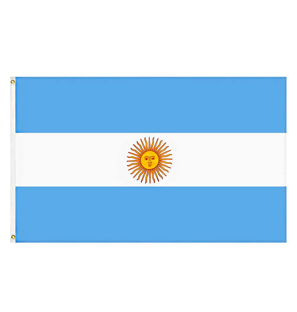 5x3Ft Argentina Flag - Durable Argentine Flag with 2 Metal Eyelets, Bright Color, Used Indoor and Outdoor — image 1