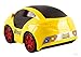 WolVol Yellow Car with Stunning 3D Lights and Sounds for Kids, Bump And Go Action